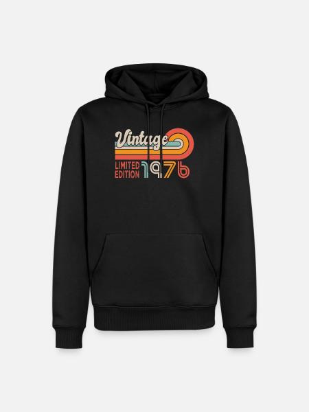 1976 Anniversary 1976 50 Years - Men’s Premium Organic Hoodie - black