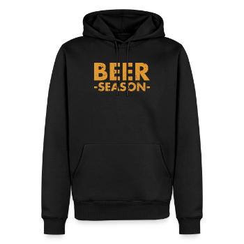 Beer Season - Bier Saison - Männer Premium Bio Hoodie - Schwarz - Vorne - Nico (187cm)
