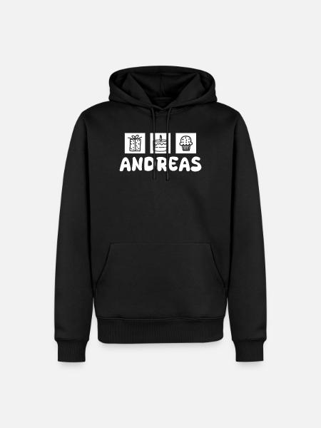 Andreas als Geschenk - Männer Premium Bio Hoodie - Schwarz