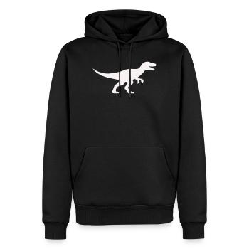 Raptor T Rex Silhouette - Sweat à capuche Premium bio Homme - noir - Devant - Nico (187cm)