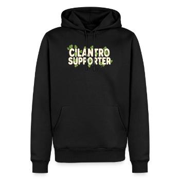 Koriander-Fan | Kräuter Küche Garten Humor - Männer Premium Bio Hoodie - Schwarz - Vorne - Nico (187cm)