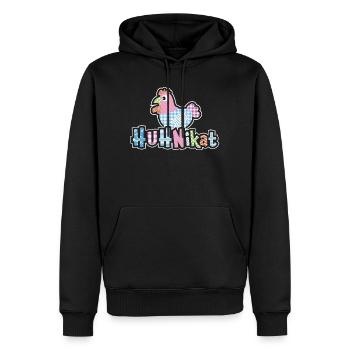 HUHNikat Chicken Fans - Coq - Coq - Bio - Sweat à capuche Premium bio Homme - noir - Devant - Nico (187cm)
