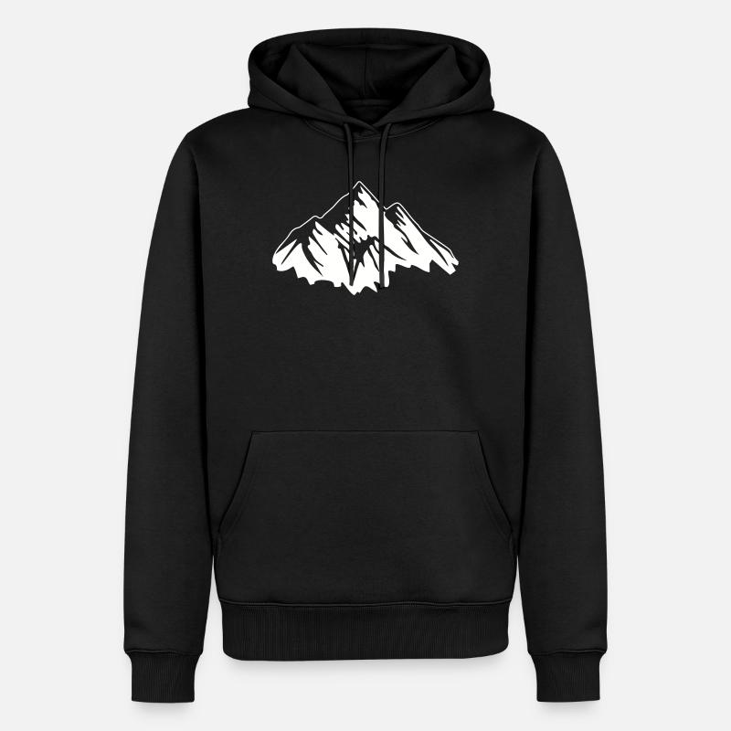 berge - Männer Premium Bio Hoodie - Schwarz