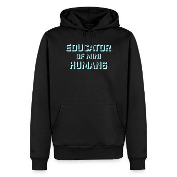 Éducatrice de petits humains Enseignante des enfants drôles - Sweat à capuche Premium bio Homme - noir - Devant - Nico (187cm)