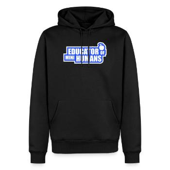 Éducatrice de petits humains Enseignante des enfants drôles - Sweat à capuche Premium bio Homme - noir - Devant - Nico (187cm)