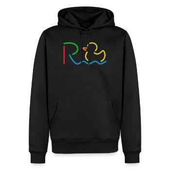 Enfin, pension - retraite - retraite - Sweat à capuche Premium bio Homme - noir - Devant - Nico (187cm)
