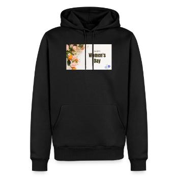 Joyeuses Roses florales pour la Journée des Femmes - Sweat à capuche Premium bio Homme - noir - Devant - Nico (187cm)