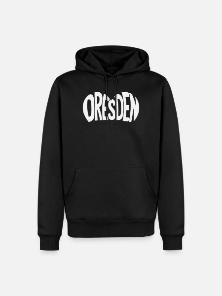 Lettrage Dresde - Sweat à capuche Premium bio Homme - noir