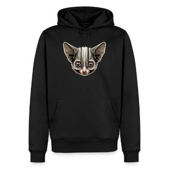 Galago Buisson Bébé Singe Galagos Singe Mignon Galago - Sweat à capuche Premium bio Homme - noir - Devant - Nico (187cm)