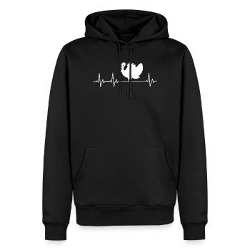 Truthahn - Pute - Erntedankfest - Männer Premium Bio Hoodie - Schwarz - Vorne - Nico (187cm)