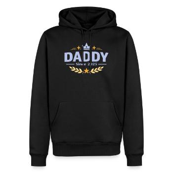 Papa depuis 2026 – Proud Dad Design - Sweat à capuche Premium bio Homme - noir - Devant - Nico (187cm)