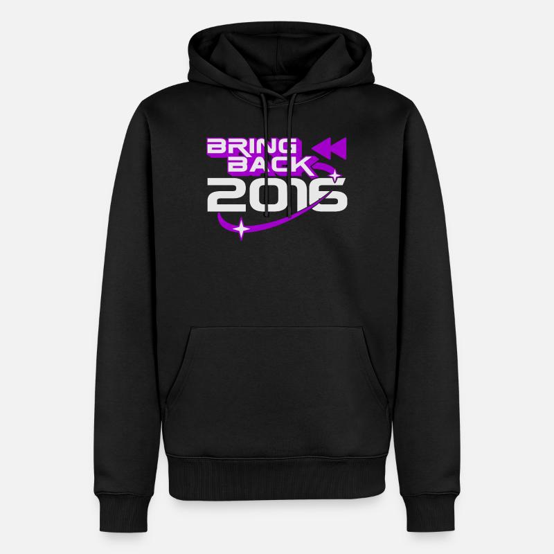 Bring 2016 Throwback Internet-Nostalgie zurück - Männer Premium Bio Hoodie - Schwarz