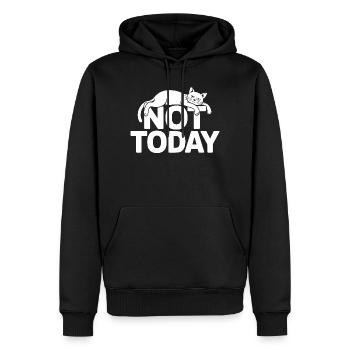 Katzen Spruch Not Today Büro Cat Homeoffice Katze - Männer Premium Bio Hoodie - Schwarz - Vorne - Nico (187cm)