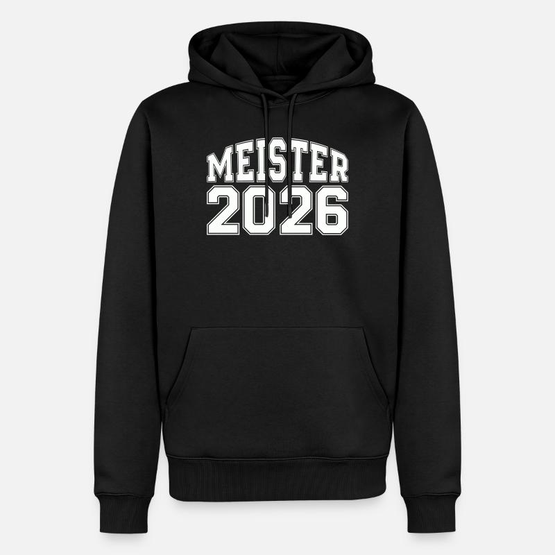 Champion 2026 Logo - Sweat à capuche Premium bio Homme - noir