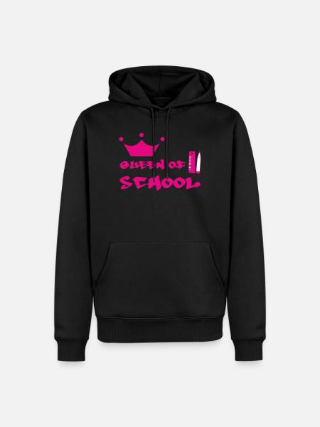 Queen of the Schoolyard: Girly Design Crowned - Men’s Premium Organic Hoodie - black
