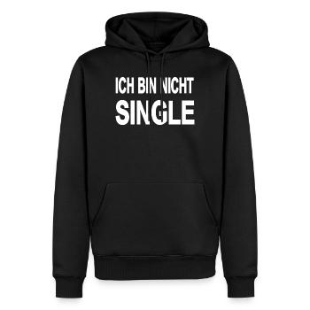 Single - Männer Premium Bio Hoodie - Schwarz - Vorne - Nico (187cm)