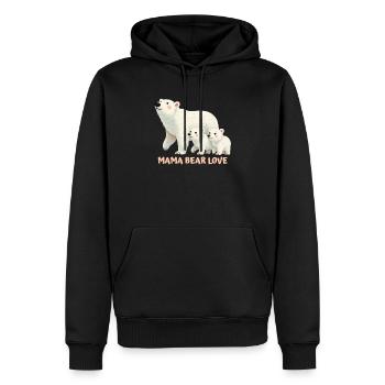L’amour de Maman Ours pour la fête des mères - Sweat à capuche Premium bio Homme - noir - Devant - Nico (187cm)