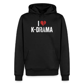 Drame coréen K-Drama Lover Kdrama - Sweat à capuche Premium bio Homme - noir - Devant - Nico (187cm)