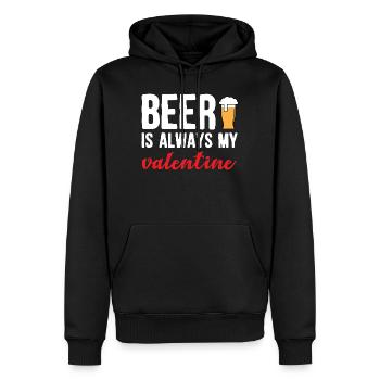 La bière est mon art de bière artisanale drôle de Saint-Valentin - Sweat à capuche Premium bio Homme - noir - Devant - Nico (187cm)
