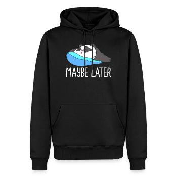 Faul Prokrastination Faulenzer Faulheit - Männer Premium Bio Hoodie - Schwarz - Vorne - Nico (187cm)