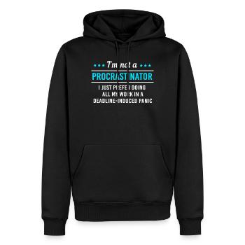 Faulheit Prokrastination Faulenzer Faul - Männer Premium Bio Hoodie - Schwarz - Vorne - Nico (187cm)