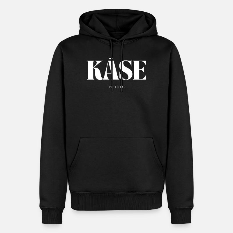 Käse ist Liebe - Männer Premium Bio Hoodie - Schwarz