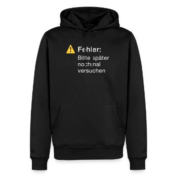 Fehler: Bitte noch einmal versuchen Informatik - Männer Premium Bio Hoodie - Schwarz - Vorne - Nico (187cm)