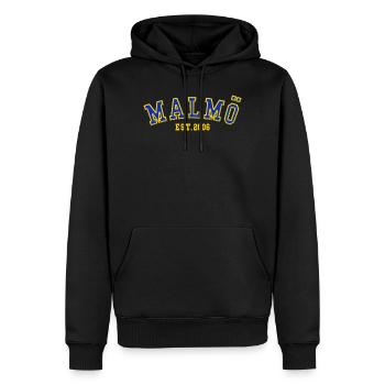 Malmö Fondée en 2006 - Sweat à capuche Premium bio Homme - noir - Devant - Nico (187cm)