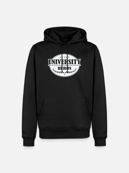 Unihelden Badge - Men’s Premium Organic Hoodie - black