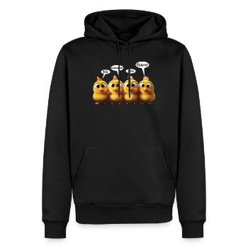 Kuschelige Oster Küken Quartett - Männer Premium Bio Hoodie - Schwarz - Vorne - Nico (187cm)