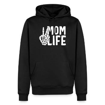 Main squelette de la vie de maman – Chemise de maman drôle et coquine - Sweat à capuche Premium bio Homme - noir - Devant - Nico (187cm)