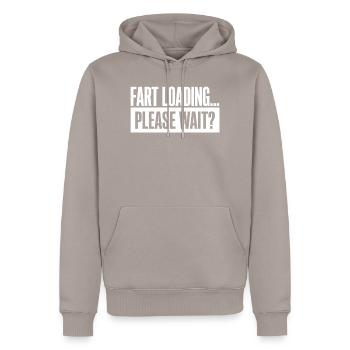 Chargement de pets s’il vous plaît attendez pet drôle - Sweat à capuche Premium bio Homme - taupe - Devant - Nico (187cm)
