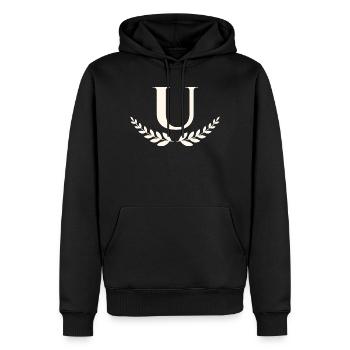 U - Sweat à capuche Premium bio Homme - noir - Devant - Nico (187cm)