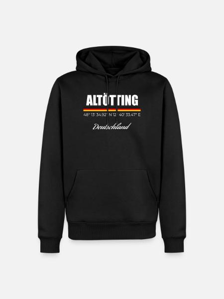 Altötting - Männer Premium Bio Hoodie - Schwarz
