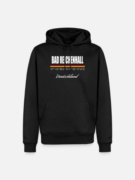Bad Reichenhall - Männer Premium Bio Hoodie - Schwarz