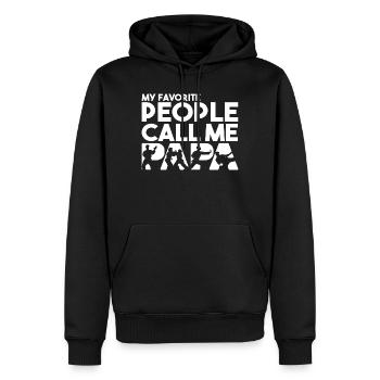 Meine Lieblingsleute nennen mich Papa Judo Art - Männer Premium Bio Hoodie - Schwarz - Vorne - Nico (187cm)