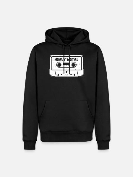 Kassette Heavy Metal Retro - Männer Premium Bio Hoodie - Schwarz