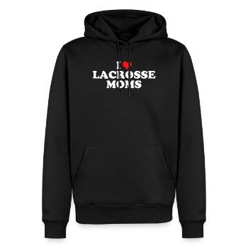 Ich liebe Lacrosse-Mütter - Männer Premium Bio Hoodie - Schwarz - Vorne - Nico (187cm)