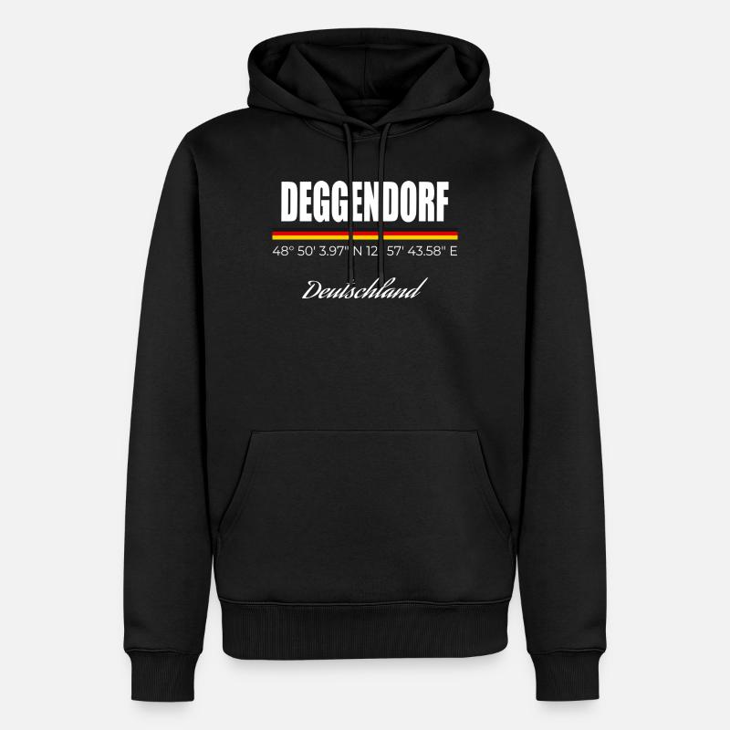 Deggendorf - Männer Premium Bio Hoodie - Schwarz