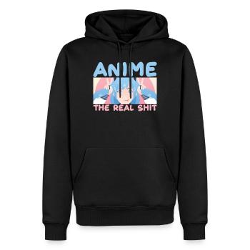 Anime The Real Shit Kawaii Girl Graphic - Männer Premium Bio Hoodie - Schwarz - Vorne - Nico (187cm)