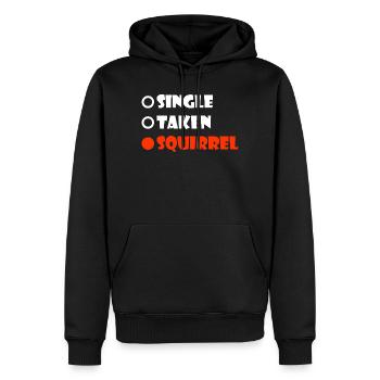 Écureuil Pris à l’Unité - Sweat à capuche Premium bio Homme - noir - Devant - Nico (187cm)