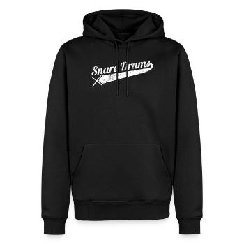 Side drum - Men’s Premium Organic Hoodie - black - Front - Nico (187cm)