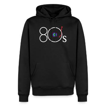 Retro Turntable Arm Rainbow Record Player Art - Männer Premium Bio Hoodie - Schwarz - Vorne - Nico (187cm)