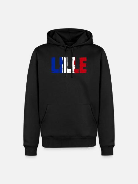 Lille Frankreich - Männer Premium Bio Hoodie - Schwarz