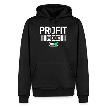 Profit Mode on Stock Market Exchange Trader - Men’s Premium Organic Hoodie - black - Front - Nico (187cm)