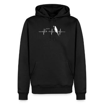 L’ère de l’ara - Sweat à capuche Premium bio Homme - noir - Devant - Nico (187cm)