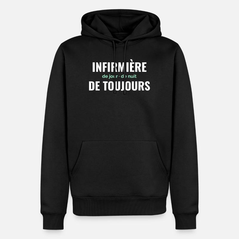 Infirmière de Toujours - Sweat à capuche Premium bio Homme - noir