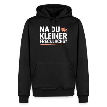 Na Du Kleiner Frechlachs Gamer Lachs Meme Zocker - Männer Premium Bio Hoodie - Schwarz - Vorne - Nico (187cm)