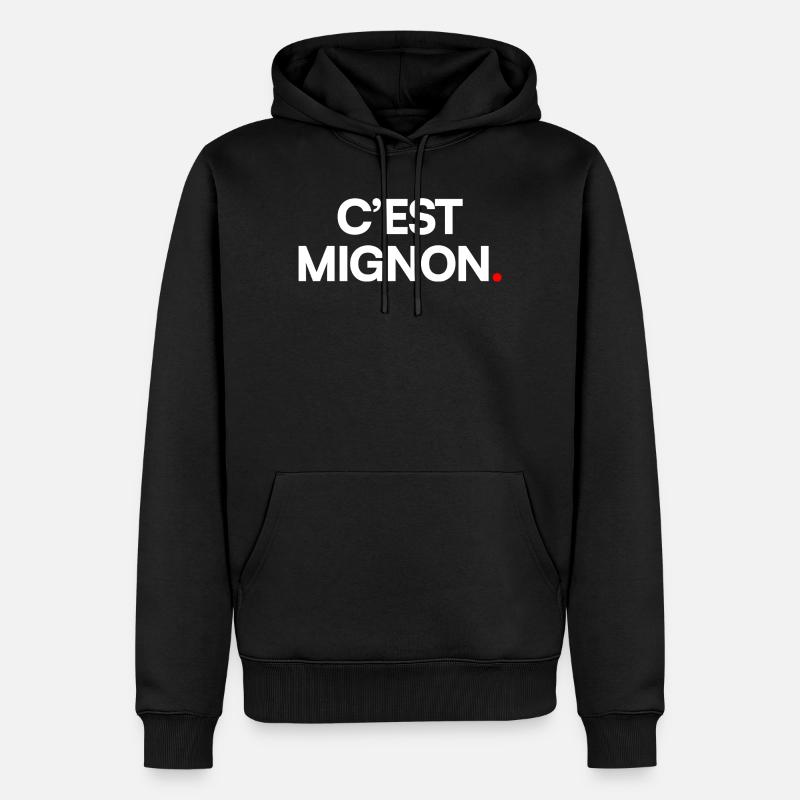 C’est mignon - Sweat à capuche Premium bio Homme - noir