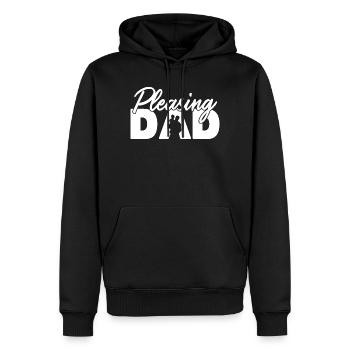 Angenehme ästhetische Typografie Minimalistischer Slogan - Männer Premium Bio Hoodie - Schwarz - Vorne - Nico (187cm)